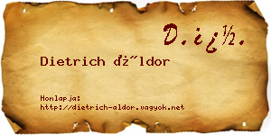 Dietrich Áldor névjegykártya